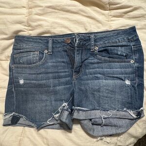 American Eagle Outfitters Distressed Blue Jean Shorts